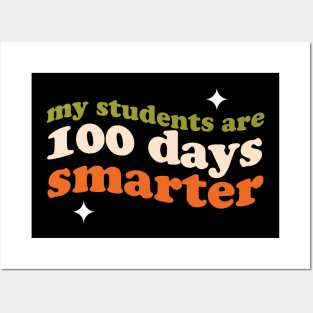 my student are 100 days smarter - retro Posters and Art